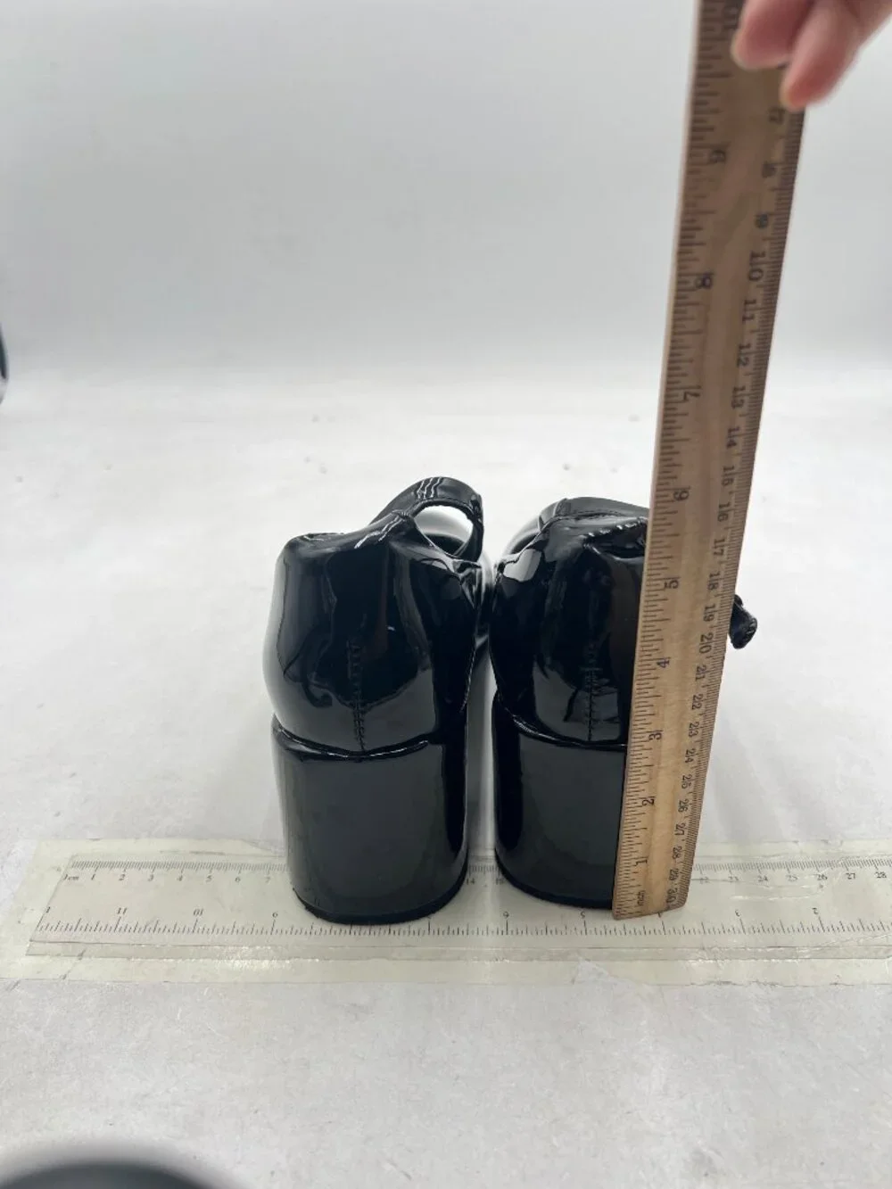 FSJ Black Block Low Heel Pumps Round Toe Ankle Strap Comfortable Wedding Shoes